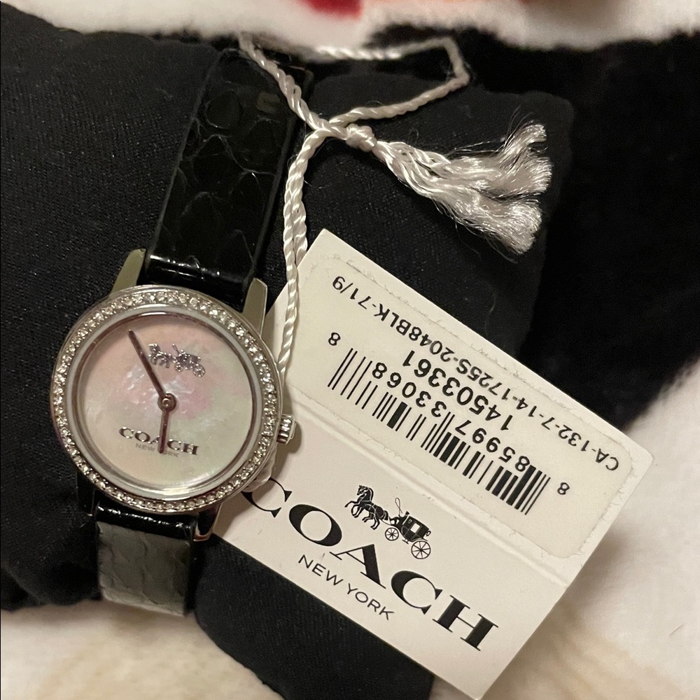 Coach Women's Black and Silver Watch